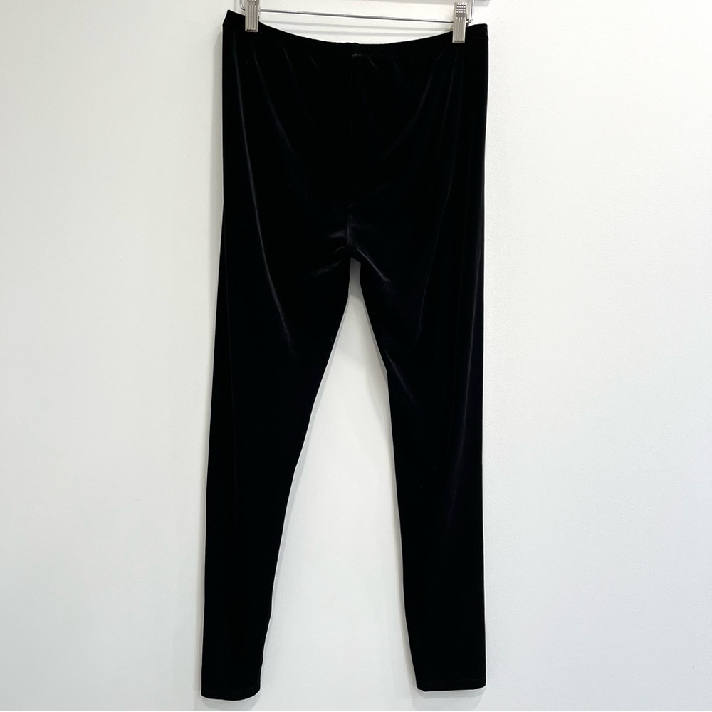 Eileen Fisher black velvet leggings festive winter size small - Picture 3 of 9